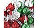 LaetaFood Bundle - Hershey's Kisses Milk Chocolate, Christmas Edition, Red Green Silver Foils (Pack of 2 Pound)