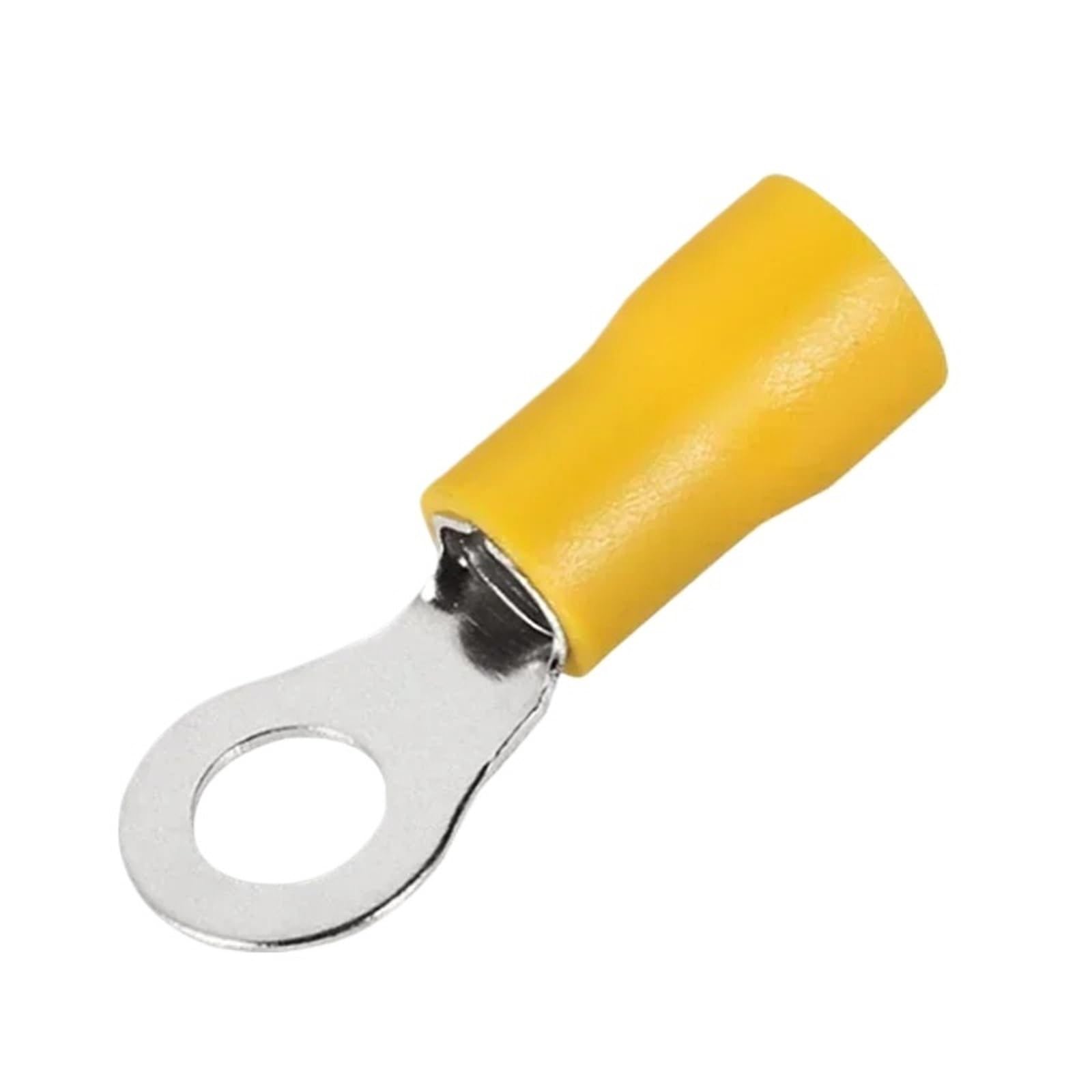 Ensdiepls 2 Set Insulated Ring Terminals, Insulated Ferrule Ring Crimp Terminals 100Pcs For Auto Motorcycle Marine Multiple Sizes(Rv5.5-5-50Pcs)