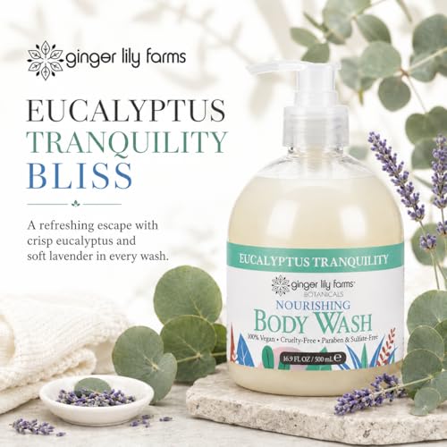 Image of Ginger Lily Farms Botanicals Body Wash, 16.9oz, Eucalyptus Tranquility