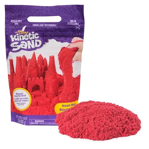 Kinetic Sand - 907 g Rot im Beutel, original kinetischer Sand aus Schweden für kreatives Indoor-Sandspiel, erfüllt alle gesetzlichen Anforderungen, fördert die Feinmotorik, für Kinder ab 3 Jahren