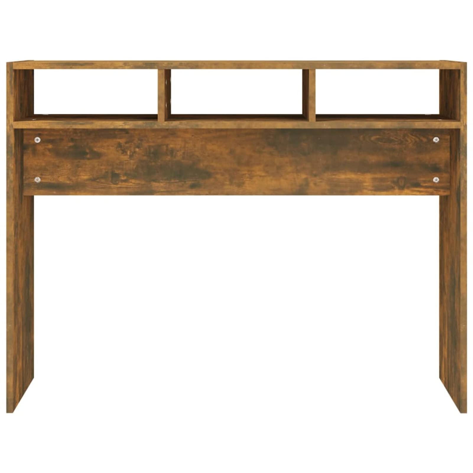Homgoday Mesa Consola Madera contrachapada Roble Ahumado 105x30x80 cm Mesas auxiliares de salón,Mesa Consola Recibidor Mueble de Entrada Estrecha Clásica