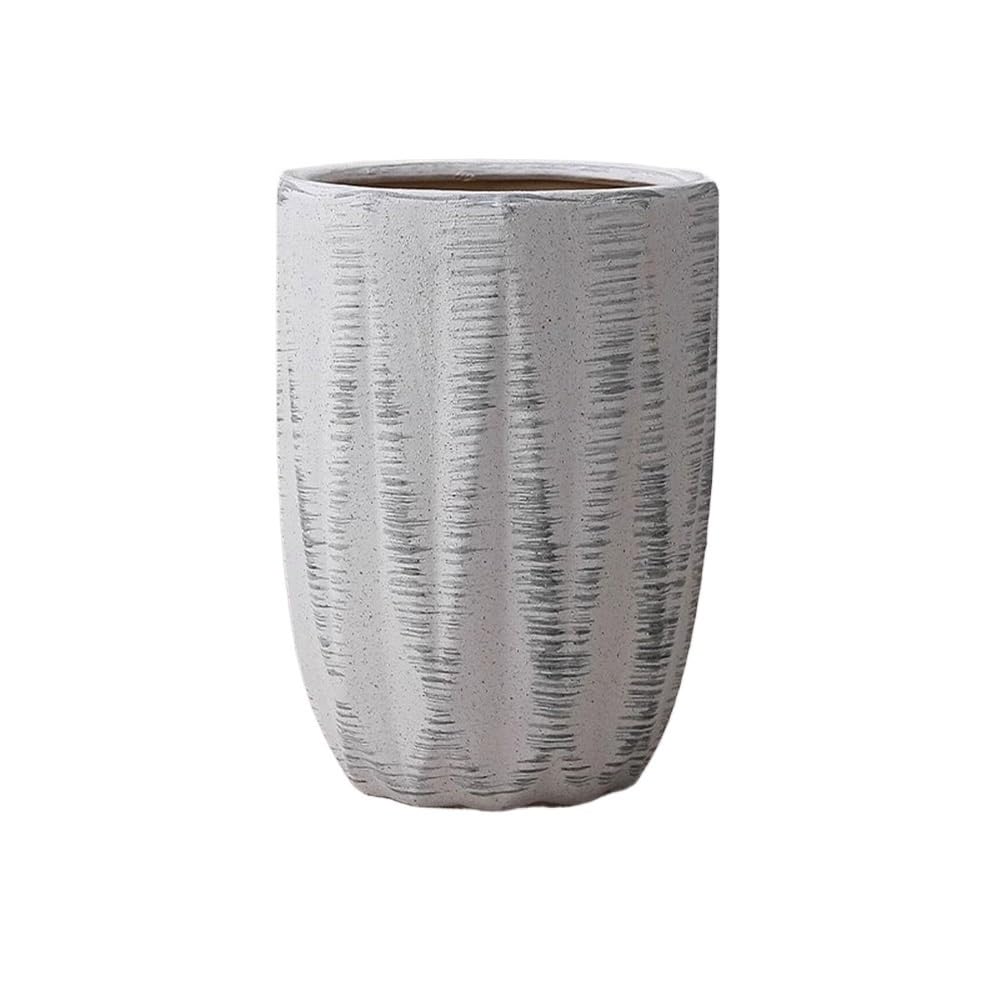 Doniczka ceramiczna duży kaliber donica podłogowa do wewnątrz i na zewnątrz doniczki z otworami drenażowymi pojemnik geometryczna tekstura doniczki doniczka