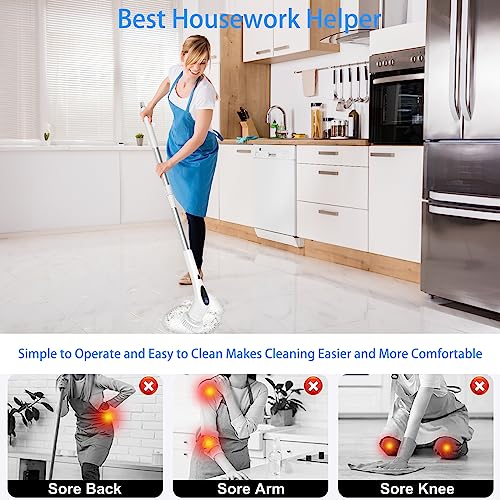 Electric-Spin-Scrubber-Cordless-Cleaning-Brush-with-Adjustable-Extension-Arm-9-Replaceable-Cleaning-Heads-LED-Screen-Voice-3-Adjustable-Speeds-Power-Shower-Scrubber-for-Bathroom-Tub-Tile-Floor