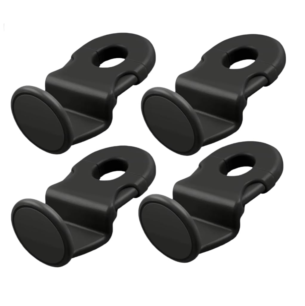 QIZUN 4 Pcs Car Headrest Hooks for FIAT Topolino Elektro ab Bj 2023, Seat Hanger Storage Clips Interior Organizer Durable Black Practical Heavy Duty Accessories