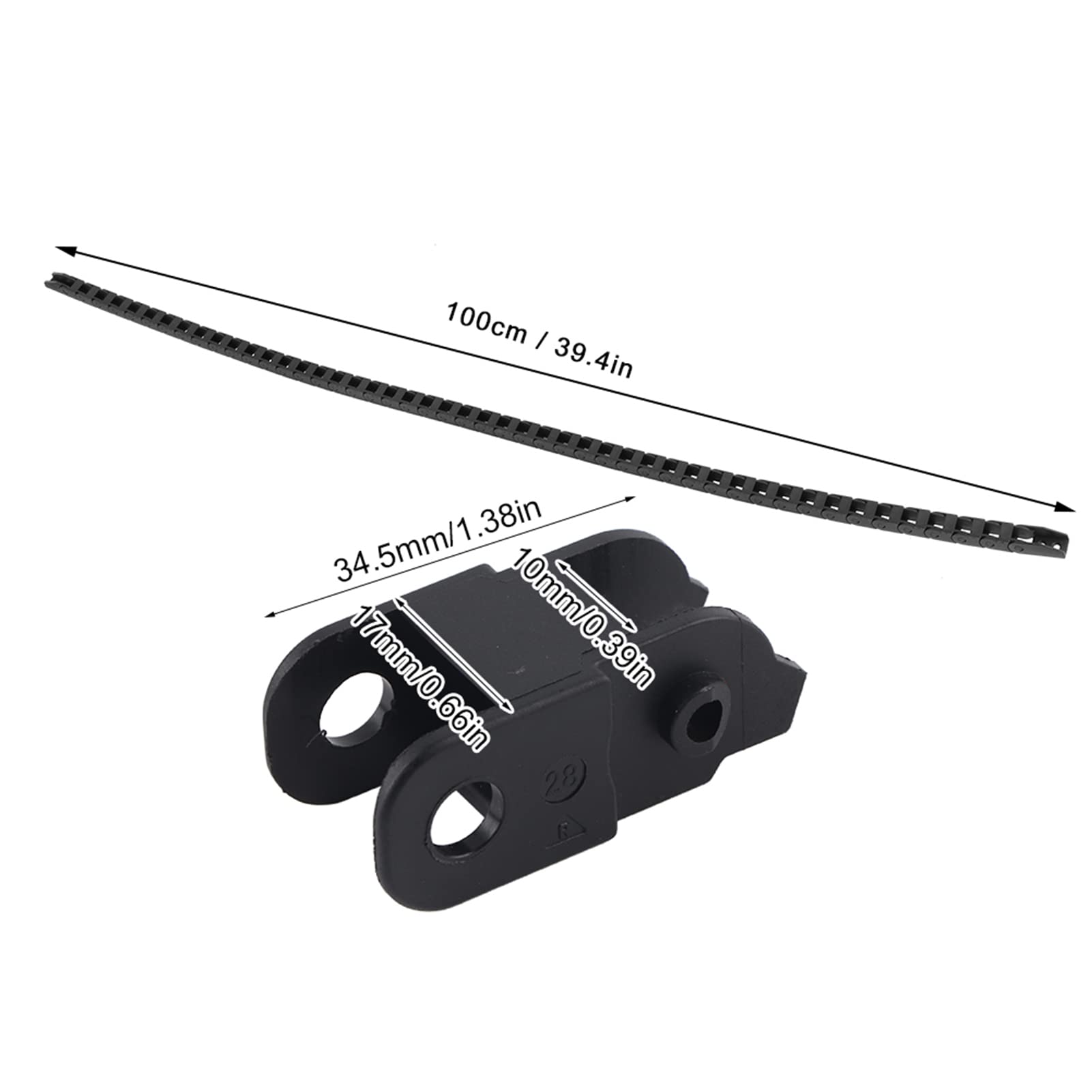 ANKROYU Wire Carrier Drag Chain, High Temperature Resistances Nylon Cable Drag Chain, Nylon Drag Chain, Cable Management Chain for Electronic Equipment