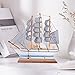 GAWEGM Ship Model Base Bracket Accessories : CNC Brass Supports Display Pedestal 2pcs