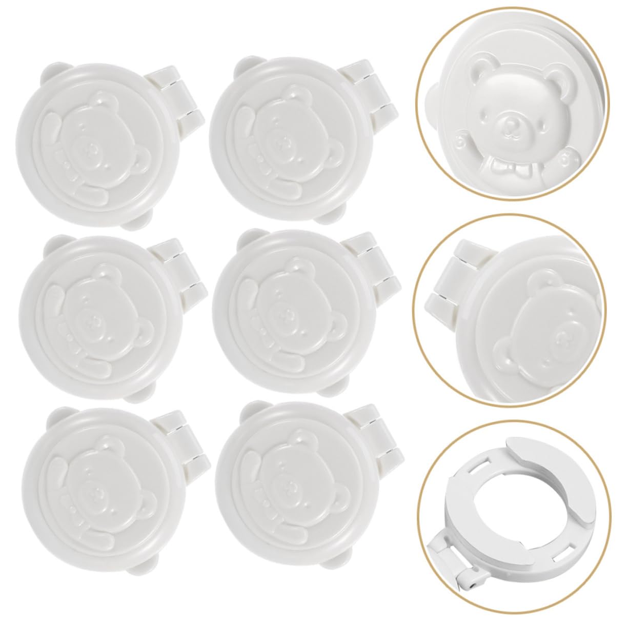ERINGOGO 6pcs Gas Stove Knob Covers Child Safety Stove Guard Easy Operation One-Key Start Lock