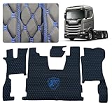 scania bus Les tapis ont une fonction silencieuse, esthétique, relaxante. Les tapis ont une épaisseur de 10 mm, sont fabriqués en cuir synthétique résistant et fixés avec des fils cousus épais. Les tapis facilitent le maintien de la propreté et il devient plus confortable de rester dans la cabine de votre camion.