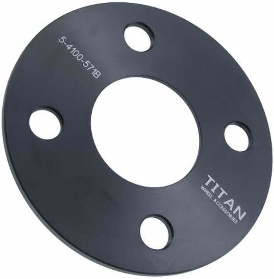 15mm 4x100 Hubcentric Wheel Spacers - Wider Stance, Increased Clearance, Fits Audi Fits BMW Fits VW - 15mm, 4x100, 57.1mm Hub, 12x1.5 Studs - Set of 4 - Black