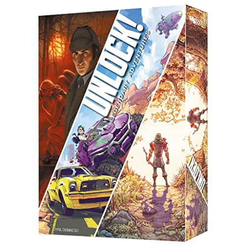 Asmodee | Unlock! Legendary Adventures | Juego de Mesa de Escape Room para Adultos y Familias | A Partir de 10 Años | De 1 a 6 Jugadores | 60 Minutos por Partida | Español