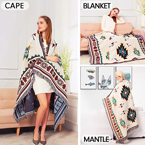 Warmtide Southwestern Soft Throw Blankets With Tassels Cozy Cotton Woven Aztec Knitted Bed Couch Throws Sofa Chair Towel Multi-Function For Home Decor Office Travel #TOP2