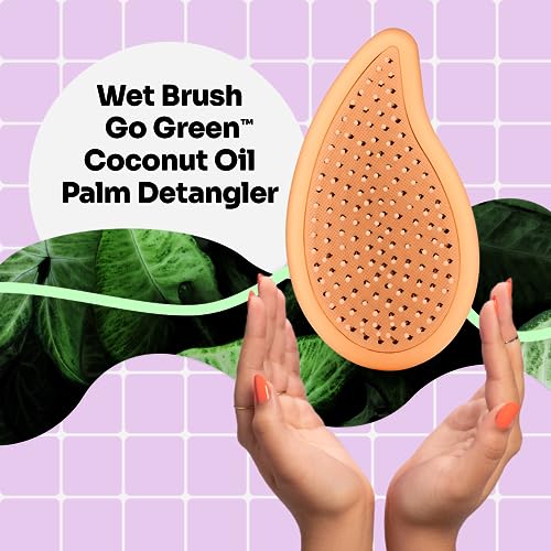 WetBrush Go Green Palm Detangler with Ultra Soft Intelliflex Bristles to Gently Separate Knots With Ease - Image 2