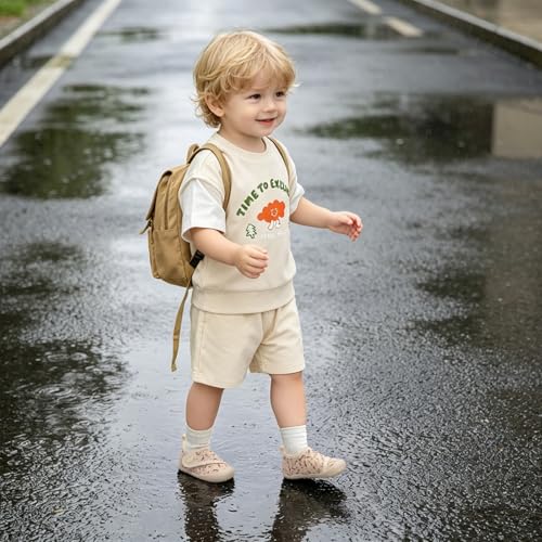 Image of FEETCITY Baby First Walking Shoes Wide Baby Shoes Infant Sneakers Newborn Crib Shoe Barefoot Lightweight Slip On Shoe