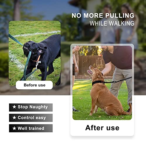 Stainless Steel Black Dog Chain Collar - Adjustable, Chew Proof, Double Row, Cuban Link, Walking Collar for Large, Small, Medium Dogs by KINGOLDOGS - Image 3