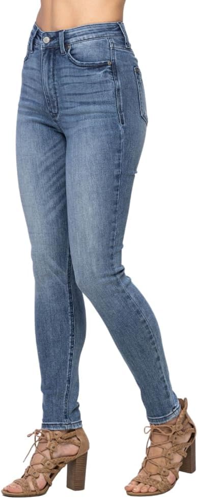 Judy Blue Women's High Waisted Tummy Control Vintage Skinny Jeans, 886792