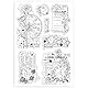 GLOBLELAND Zeit Pflanze Transparente Silikonstempel Retro Text Klare Stamps Vintage Hintergrund Silikonstempel Für Kartengestaltung DIY Prägung Journaling