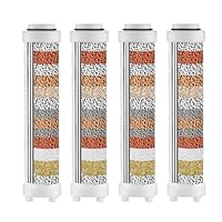 Nafall 4-Stück Duschkopf Filter - 3-Lagiger Pp Baumwollfilter mit Mehreren Mineralkugeln. Der Duschfilter für Hartes Wasser Entfernt Effektiv Restchlor, Schwermetalle, Andere Verunreinigungen