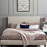 Modway Taylor Full/Queen Upholstered Linen Fabric Headboard, Beige