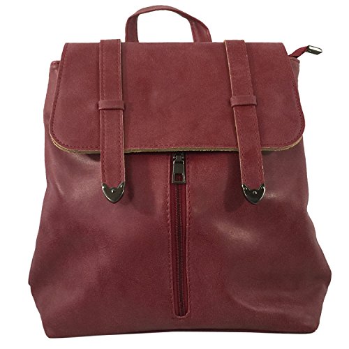 Ladies mini backpack Purse messenger bag, Red