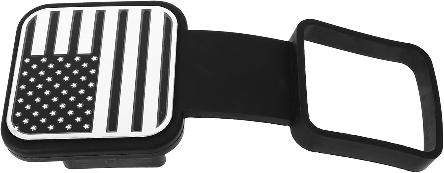 Silver Trailer Hitch Cover Tow Protector Cap Dustproof Square Plug for Car and Truck Trailer Tow Hitch Sturdy Automotive Accessory