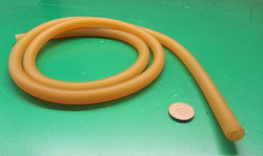 Latex Rubber Round Tubing 40A .562" (9/16") OD x .312" (5/16") ID x 5 Ft. Length 1 Roll