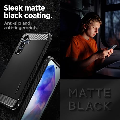 Spigen Rugged Armor Phone Case Compatible with Samsung Galaxy A55 5G - Matte Black Spigen Rugged Armor Phone Case Compatible with Samsung Galaxy A55 5G - Matte Black