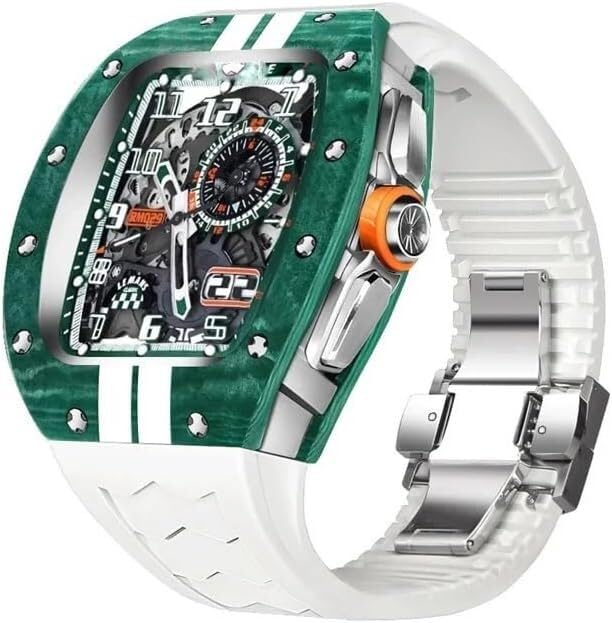 Bracelet Apple Watch titane et carbone - L'élégance technologique de Rm Style en 45mm