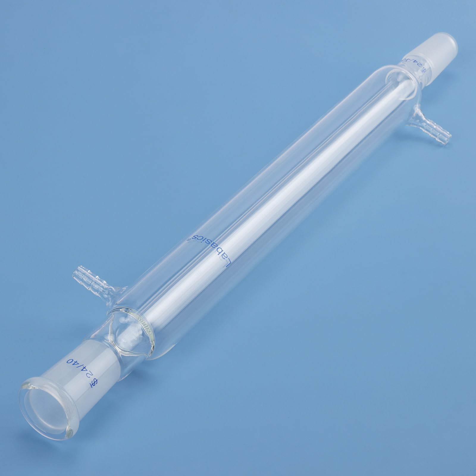 Labasics Borosilicato Vetro Condensatore Liebig con 24/40 Comune e Lunghezza Giacca 300mm, Condensatore per Vetro da Laboratorio Glass Liebig Condenser