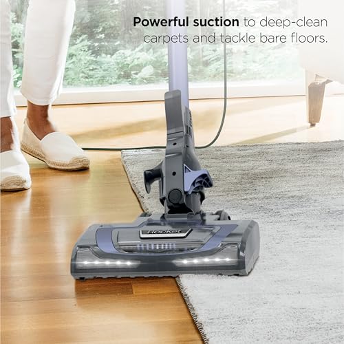 Shark Rocket Pro DLX | Corded Stick Vacuum | Removable Hand Vacuum, Advanced Swivel Steering, XL Dust Cup Capacity | Crevice Tool, Upholstery Tool & Anti-Allergen Dust Brush | Gold | HV371GD - Image 2