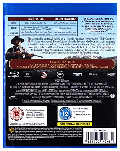 Wyatt Earp [Blu-ray] [1994] [Region Free]