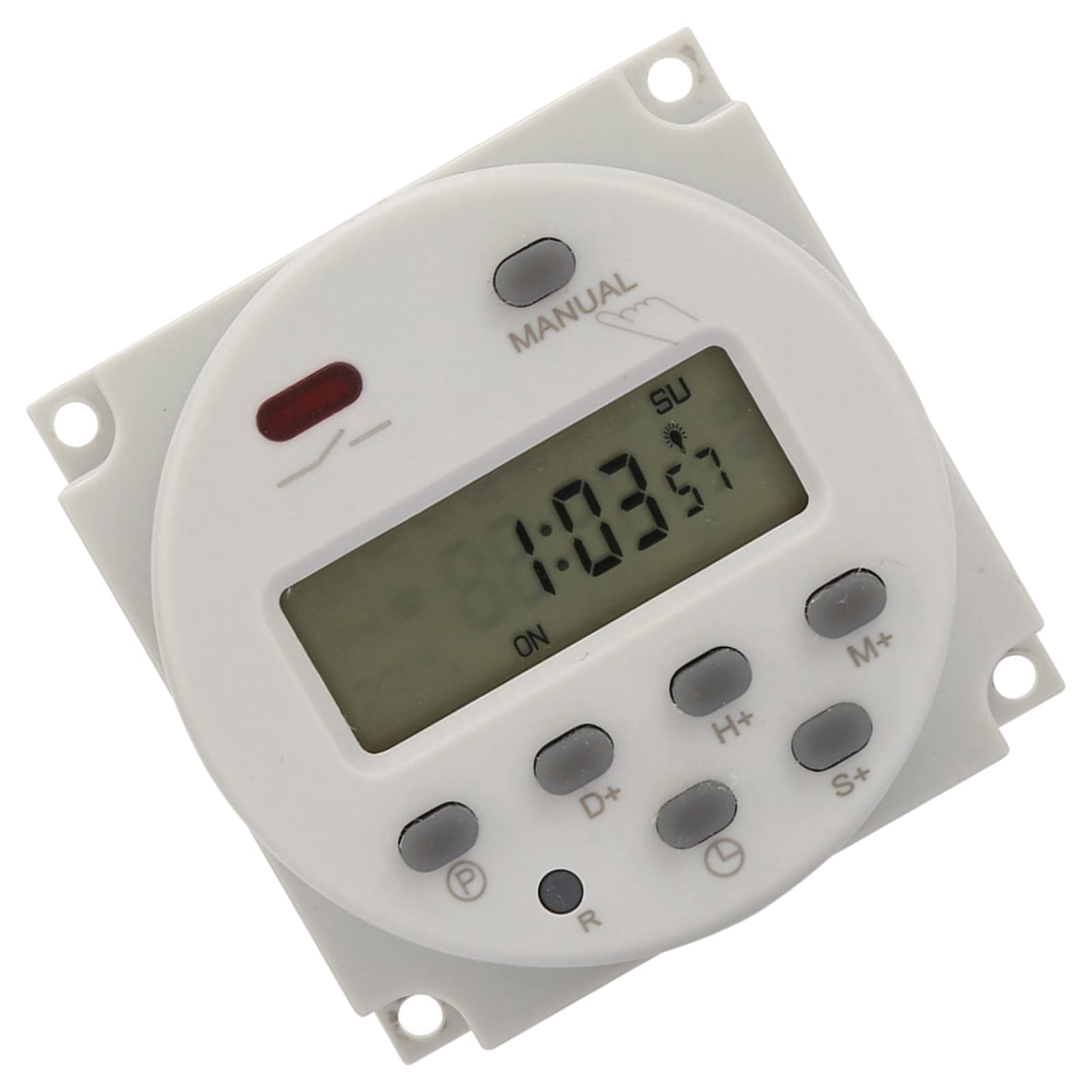 Relè Temporizzato, 1s~168h 8 On/off Ogni Giorno Controller Timer Programmabile, Alta Precisione, Anti-interferenza per Lampioni 10~50°C, Umidità<95% (12VDC)
