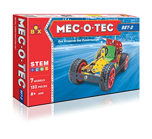Image of TOYZTREND Toysbox MEC - O - Tec Set 2 Metal Construction Toy, Building Blocks, Educational Toys for 6+ yrs Boys and Girls, Multicolor