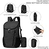 Yoolly Lightweight Foldable Backpack, Small Hiking Rucksack, Waterproof Packable Backpack for Men Women Kids, Durable Rucksack for Outdoor Sport Travelling Hiking Camping Biking Walking (Black) #4