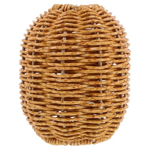 PRETYZOOM Jarrón De Flores De Rattan Imitación Decoración De Mesa Rústica para Arreglos Salón Diseño Vintage y Práctico para y