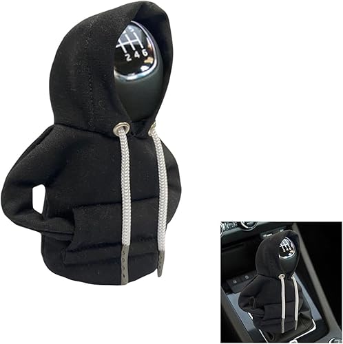 Sudadera con capucha para palanca de cambios de automóvil, cubierta de perilla de palanca de cambios de moda, mini sudadera con capucha para palanca