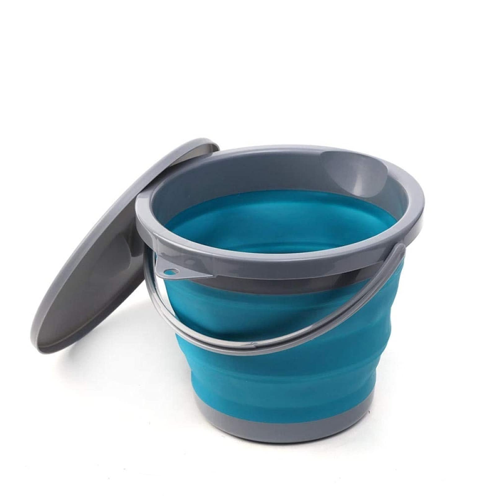 Seau pliable rétractable gain de place pour lavage et entretien ménager