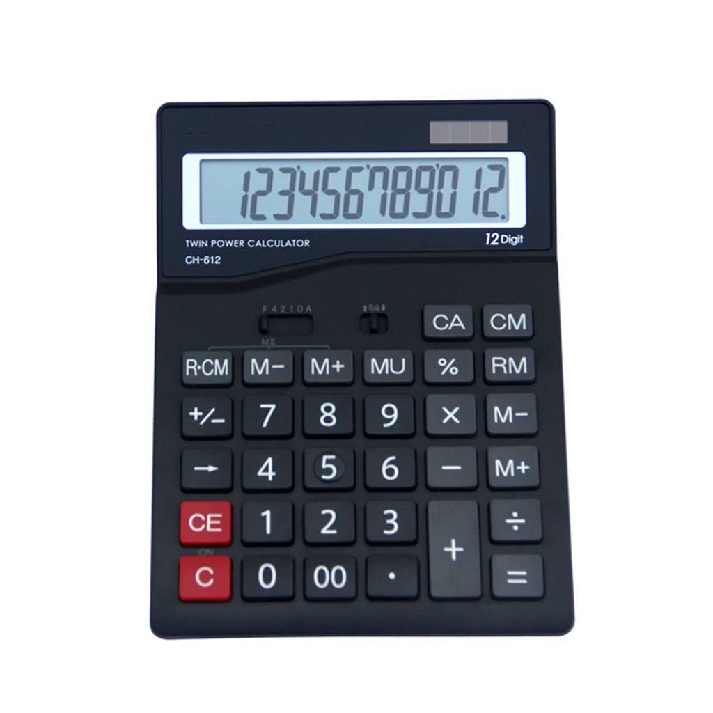 Calculadora de Escritorio 12 dígitos Pantalla Grande Cálstula financiera Office