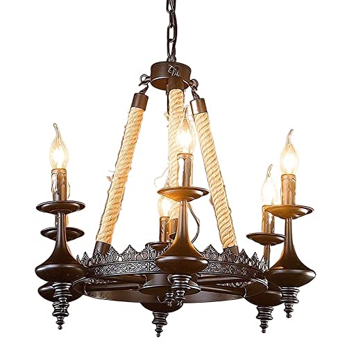 Lustre en fer forgé noir pour illuminer une table de salle à manger