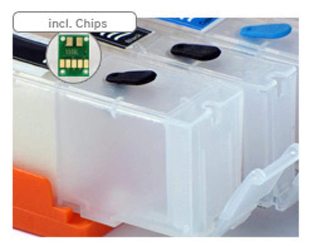 Octopus Set Di Ricarica Inchiostro 150 Ml Per Cartucce Canon CLI-551, Compatibile Con Pixma MG5450, MG6350, IP7250 (Non Originale)