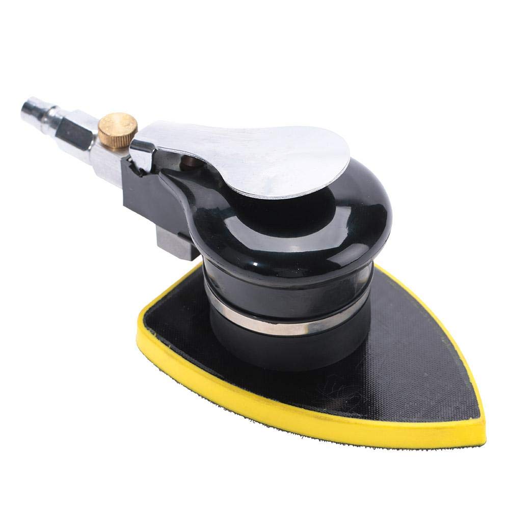 Oumefar Lijadora de Aire Triangular de Mano 1 Uds 12000 RPM máquina de Lijado neumática de Alta Velocidad de rotación lijadora neumática para pulir Lijado Pulido(90 * 130 mm)