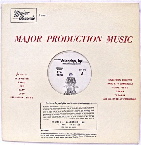 MAJOR PRODUCTION MUSIC for Use In Television, Radio, ETV, CATV, CCTV & Industrial Films