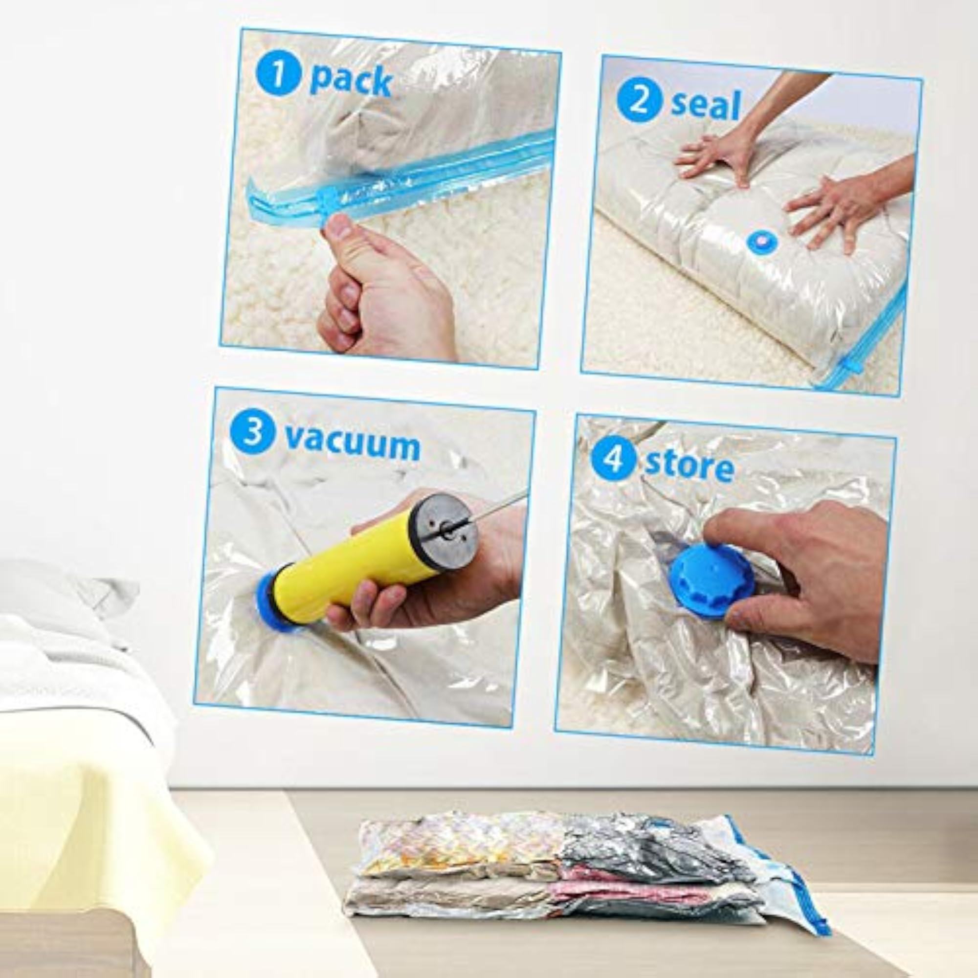 30 Pockets Navy Blue Waterproof Phone Bag for Office Storage