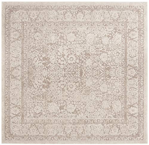 SAFAVIEH Area Rug 10' Square - Reflection Collection - Large - Beige &...