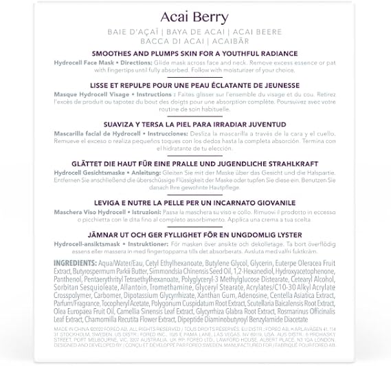 Foreo Ufo™ Mask Acai Berry Pürüzsüzleştirici (6'Lı) Aktif Maske (1 x 6 Adet)
