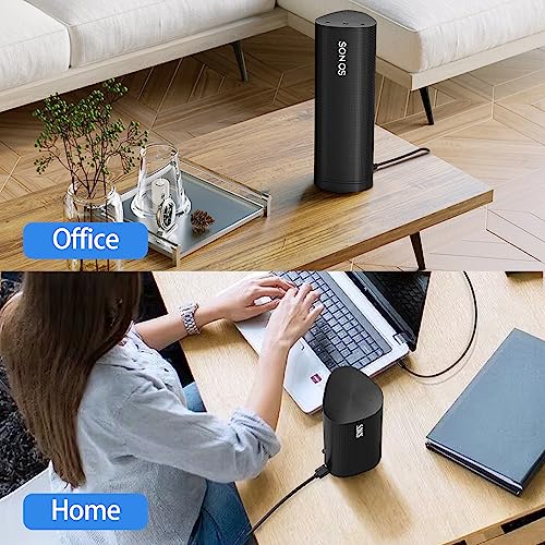 Image of Wireless Charger Compatible with Sonos Roam Gen 2nd /1st, Magnetic Charging Base, Power up Charging Dock for Portable Bluetooth Speaker for Sonos Roam SL(Black)