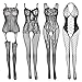 Damen Fischnetz Bodys Dessous Nachtwäsche Spitze Strümpfe Blumen für Romantische Datum Tragen Reizwäsche Schwarz (4Pack) Damen Schwarz günstig Kaufen-Damen Fischnetz Bodys Dessous Nachtwäsche Spitze Strümpfe Blumen für Romantische Datum Tragen Reizwäsche Schwarz (4Pack)