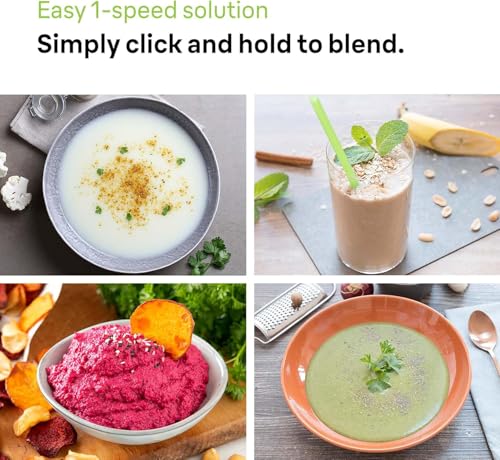 Image of Braun MultiQuick 1, Powerful 450W Hand Blender, Made in Europe, EasyTwist Technology, Lightweight, Stainless Steel Design, Dishwasher Safe, All-in-1: Blender, Grinder, Chopper & Whisker, MQ10.202M