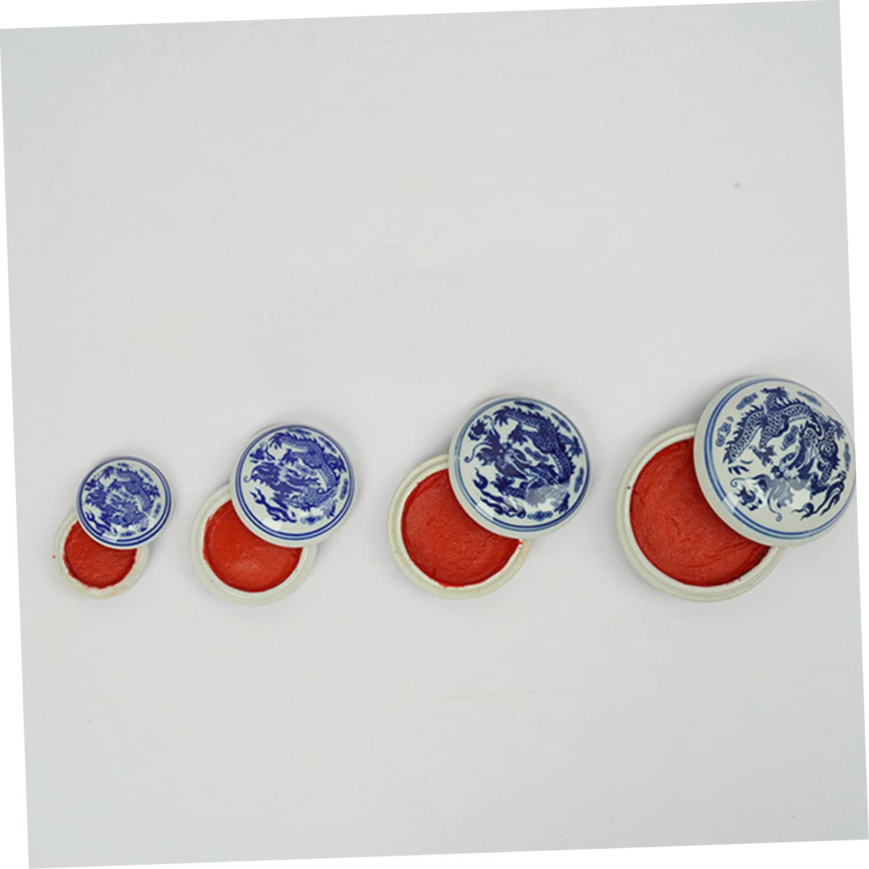 Operitacx Tampone Inchiostro Calligrafia Stile Cinese 5pezzi Ceramico | DIY e Handicraft, Alta Cromaticità, Confezione da 5 Pezzi, Finitura Uniforme