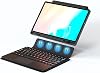 Aksesuarcim Samsung Galaxy Tab S10 FE Plus SM-X620 X626B ile Uyumlu Kılıf Klavyeli Kalem Bölmeli Bluetooth Bağlantılı Standlı Tablet Kılıfı Siyah