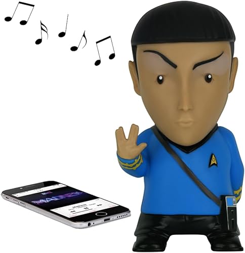 Miniatura 3 de Star Trek TOS - Mr. Spock - Altavoz Bluetooth de 6 pulgadas con efectos de sonido, micrófono y citas auténticas de Spock